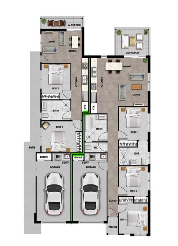 Dual Key Floorplan